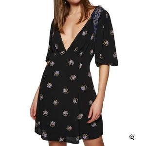 Free People Mockingbird Mini Dress Black Combo Size 4 **NWT**